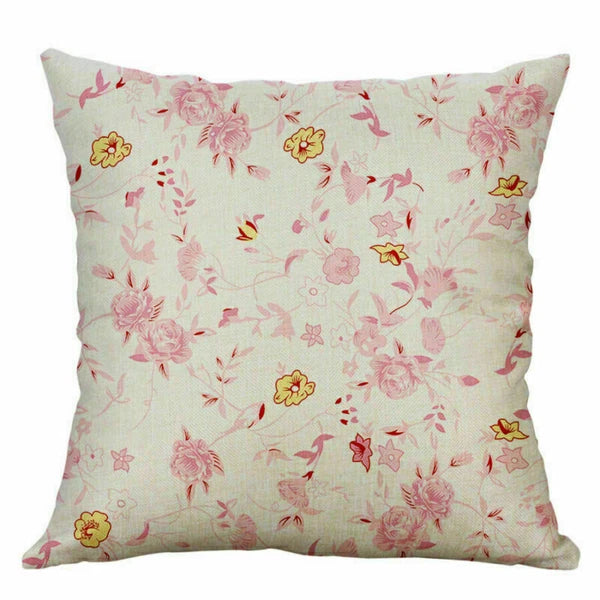 Decor case sofa pillow cover Floral cushion waist Home 18'' Retro