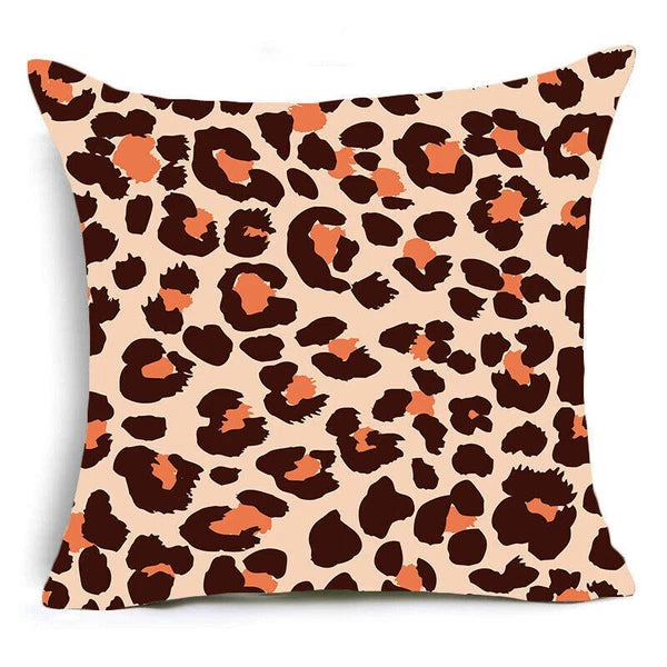 Zebra Pillow Square Fashion Cases Print Leopard Covers Animal Sofa Cushion Bed