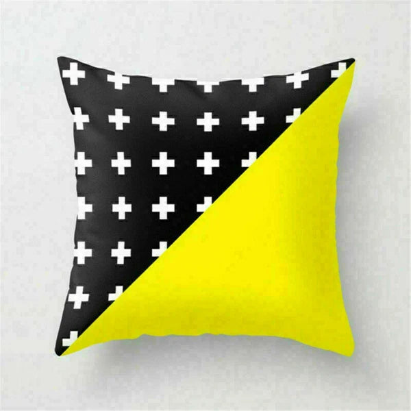 Yellow Pillow Case Sofa Car Cover Cushion Decor Waist Throw Home