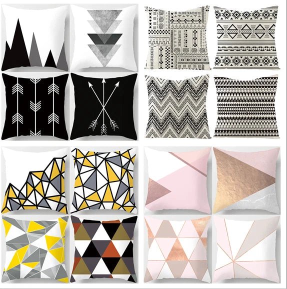 UK 4PCS SET POLYESTER CUSHION COVER PILLOW CASE HOME SOFA DECOR