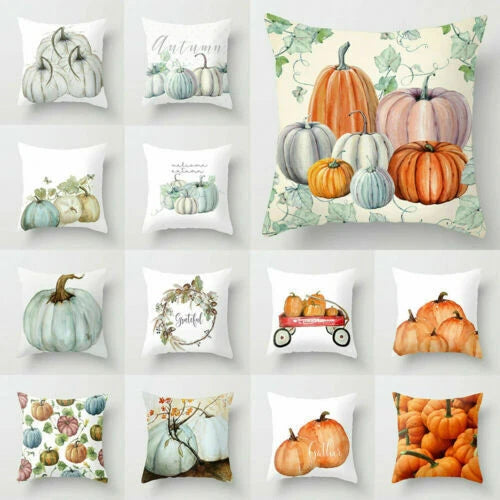 18inch Halloween Pumpkin Pillow Case Waist Throw Home Cover Sofa Cushion Decor