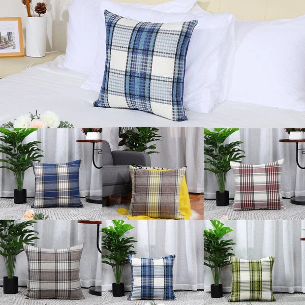 Buffalo Check Plaid Throw Pillow Case Sofa Waist Cushion Cover Office Bedding