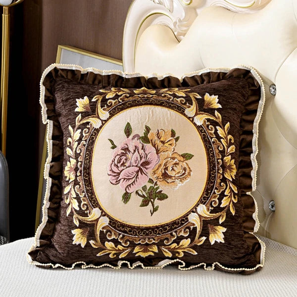 22x22in Jacquard Chenille Farbic Throw Pillow Covers Sofa Bed Cushion Cover Case