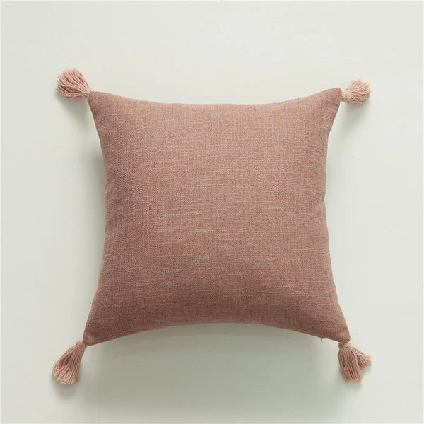 New 18" Cotton Linen With Tassels Sofa Bed Cushion Cover Pillowcase Home Decors