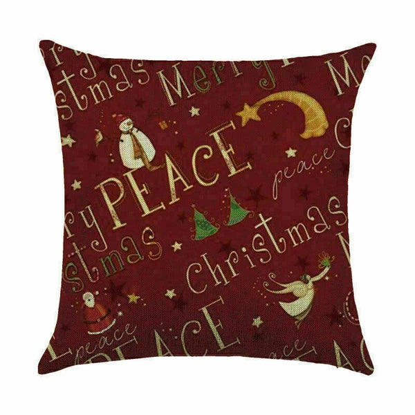 Pillow Christmas Case Sofa Car Throw Home Cover Cushion Decor Santa
