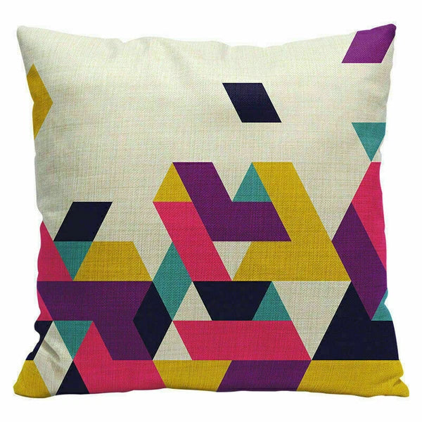 Cover Case Waist Pillow Cushion Home Geometric Sofa Triangle Decor
