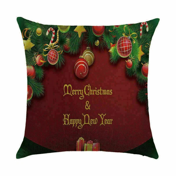 Pillow Christmas Case Sofa Car Throw Home Cover Cushion Decor Santa