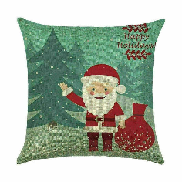 Pillow Christmas Case Sofa Car Throw Home Cover Cushion Decor Santa