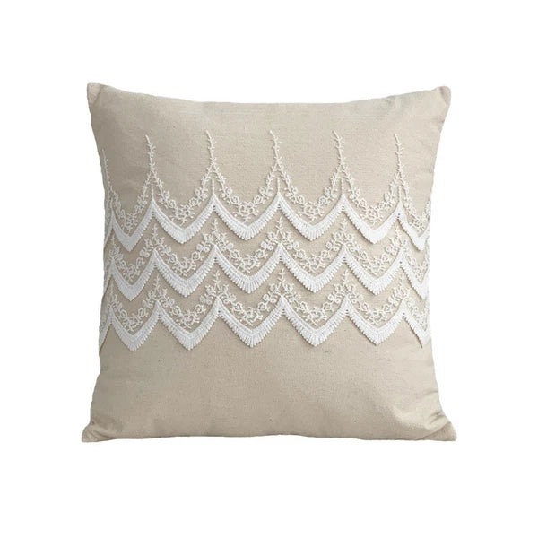 18 x 18 in Embrodiery Lace Throw Pillow Covers Case Sofa Bed Cushion Cover Decor