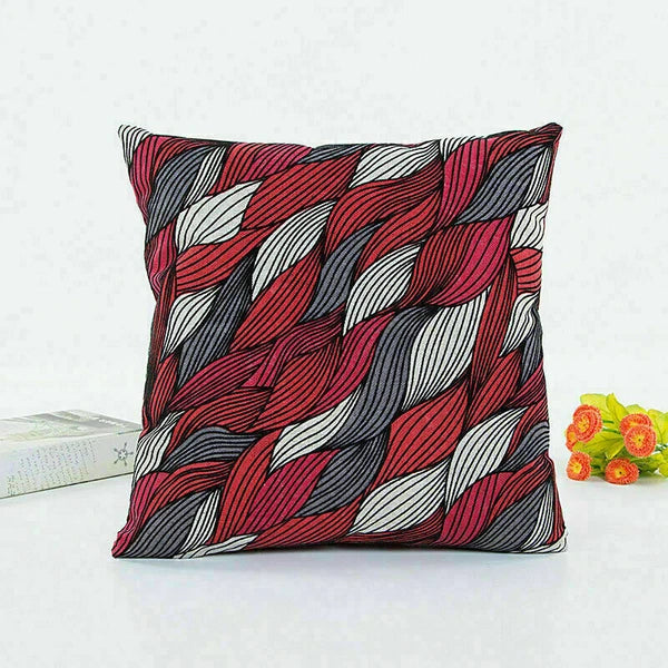 Decor Cushion Waist Cover Sofa Geometric Case Patterns Home Pillow
