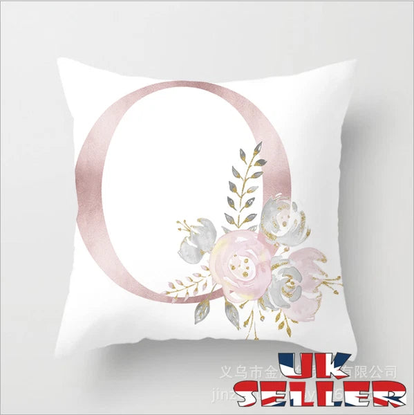 New UK LETTER POLYESTER CUSHION COVER PILLOW CASE WAIST THROW HOME SOFA DECOR