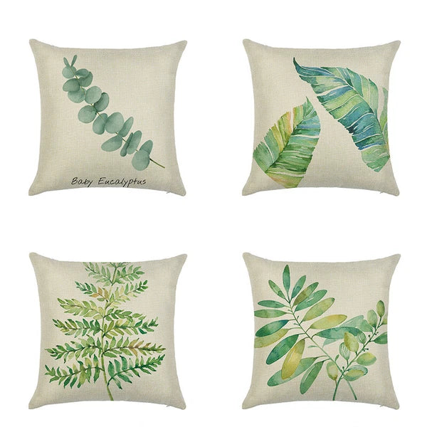 UK 4PCS SET POLYESTER CUSHION COVER PILLOW CASE HOME SOFA DECOR