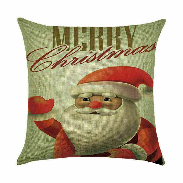Pillow Christmas Case Sofa Car Throw Home Cover Cushion Decor Santa