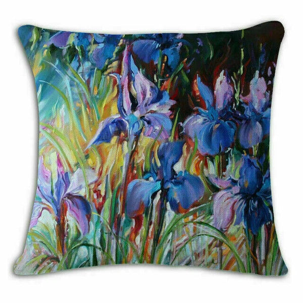 Covers 18" pillow Watercolor Flower Case Cushion Couch Poppy Poppies Floral Sofa