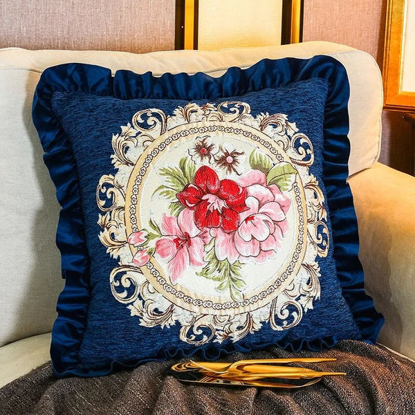 22x22in Jacquard Chenille Farbic Throw Pillow Covers Sofa Bed Cushion Cover Case