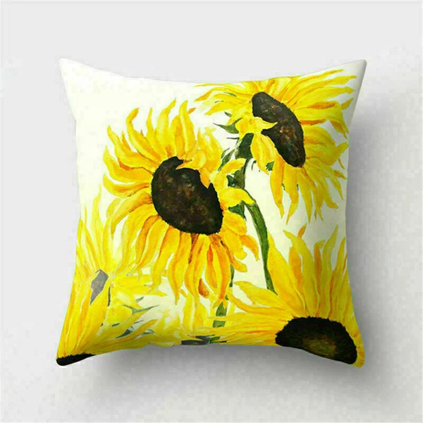 Yellow Pillow Case Sofa Car Cover Cushion Decor Waist Throw Home
