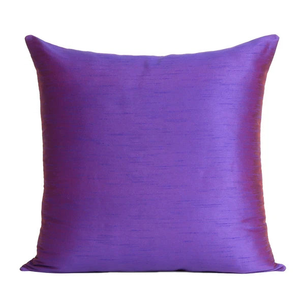 Cover Solid Color Sofa Pillow Case Cushion Square Home Decor Voilet Purple 18x18