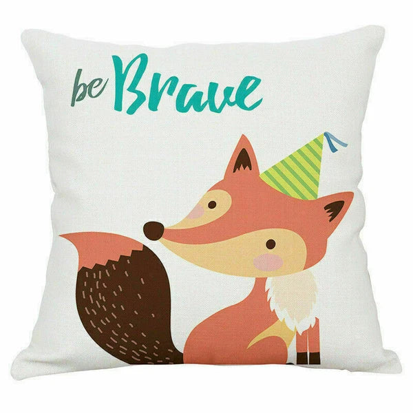 Decor Cushion Car Animal Cover Fox Case Sofa Cartoon Home
