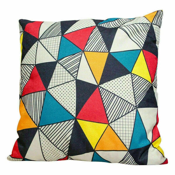 Cover Case Waist Pillow Cushion Home Geometric Sofa Triangle Decor