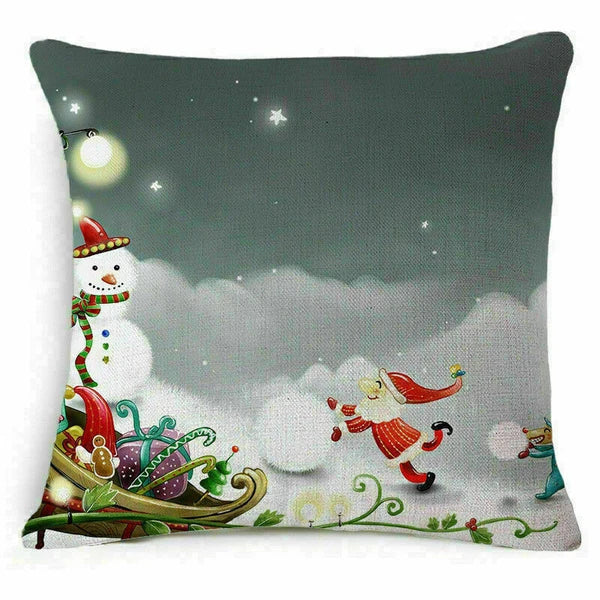 Pillow Christmas Case Sofa Car Throw Home Cover Cushion Decor Santa