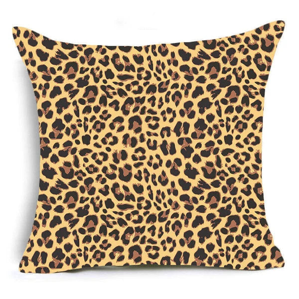 Zebra Pillow Square Fashion Cases Print Leopard Covers Animal Sofa Cushion Bed