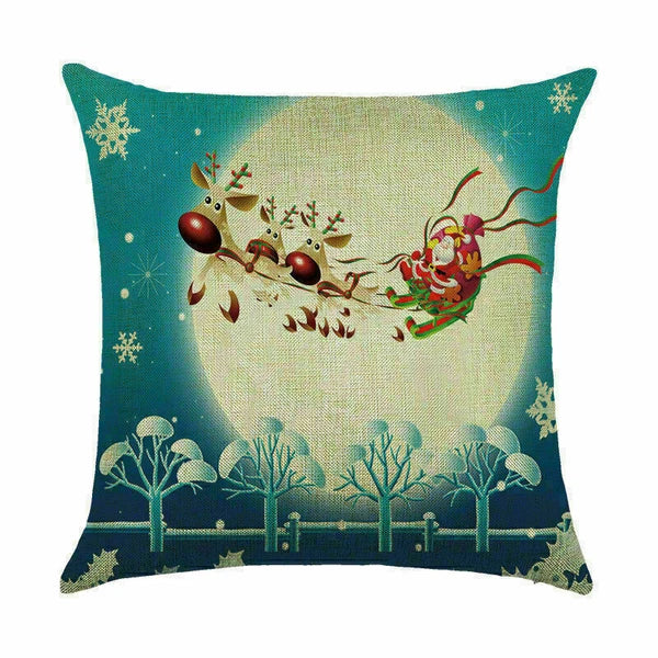 Pillow Christmas Case Sofa Car Throw Home Cover Cushion Decor Santa