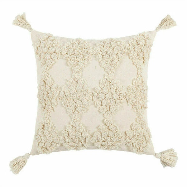 Boho Moroccan Throw Pillow Covers w/ Tassel Tufted Sofa Bed Cushion Cases Home