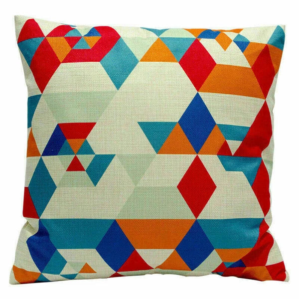 Cover Case Waist Pillow Cushion Home Geometric Sofa Triangle Decor