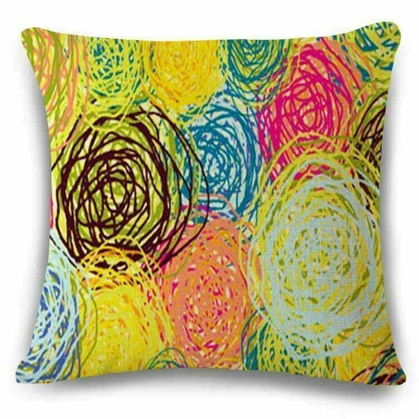 Chromatic Geometry   Pillow Case Cushion Cover Sofa Home Decor 18inch