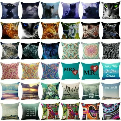 Cover Cushion Sofa Chair Case Seat 18"*18"Square Waist Cover Throw pillow pillow