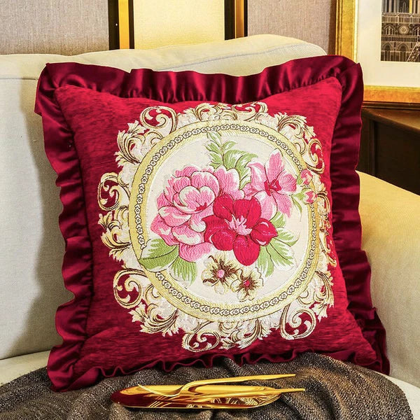22x22in Jacquard Chenille Farbic Throw Pillow Covers Sofa Bed Cushion Cover Case