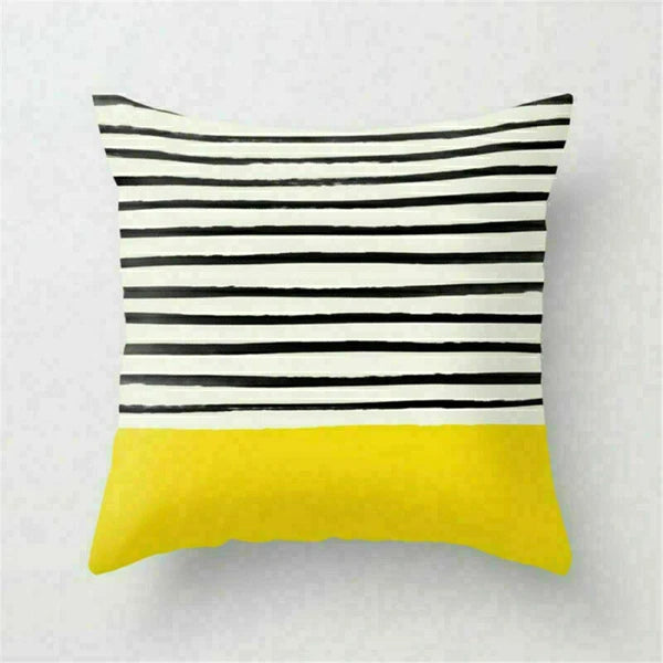 Yellow Pillow Case Sofa Car Cover Cushion Decor Waist Throw Home