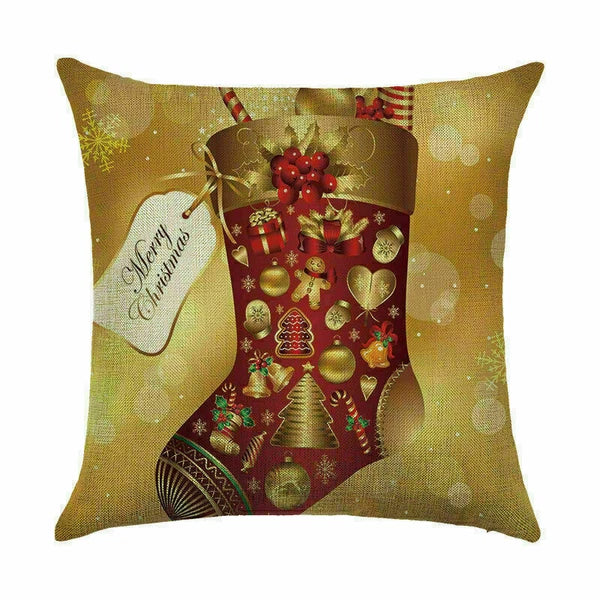 Pillow Christmas Case Sofa Car Throw Home Cover Cushion Decor Santa